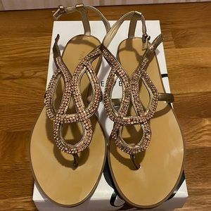 Nine West Bronze Beaded Sandal